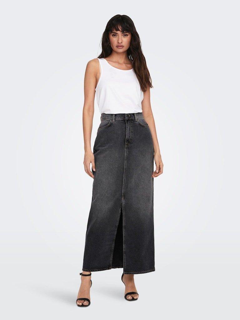 Only Cilla - Lang denim nederdel - HUSET Men & Women