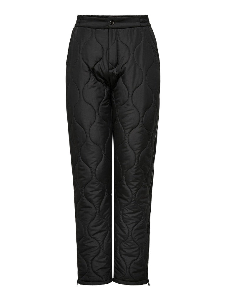 OnlDorah Quilted Zipper Pants (6620665610319)