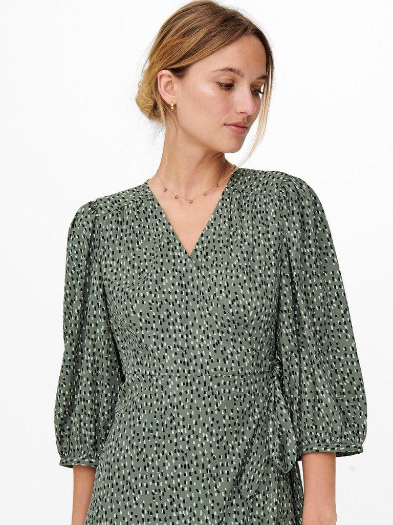 Only Olivia - Wrap midi kjole - HUSET Men & Women