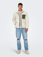 Only & Sons Dallas - Sherpa jakke fullzip med lomme - HUSET Men & Women (8495486665051)