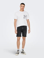 Only & Sons Ply - Sorte denim shorts 5192 - HUSET Men & Women (8018198462716)