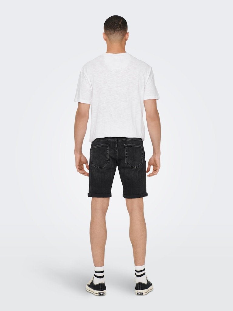 Only & Sons Ply - Sorte denim shorts 5192 - HUSET Men & Women (8018198462716)