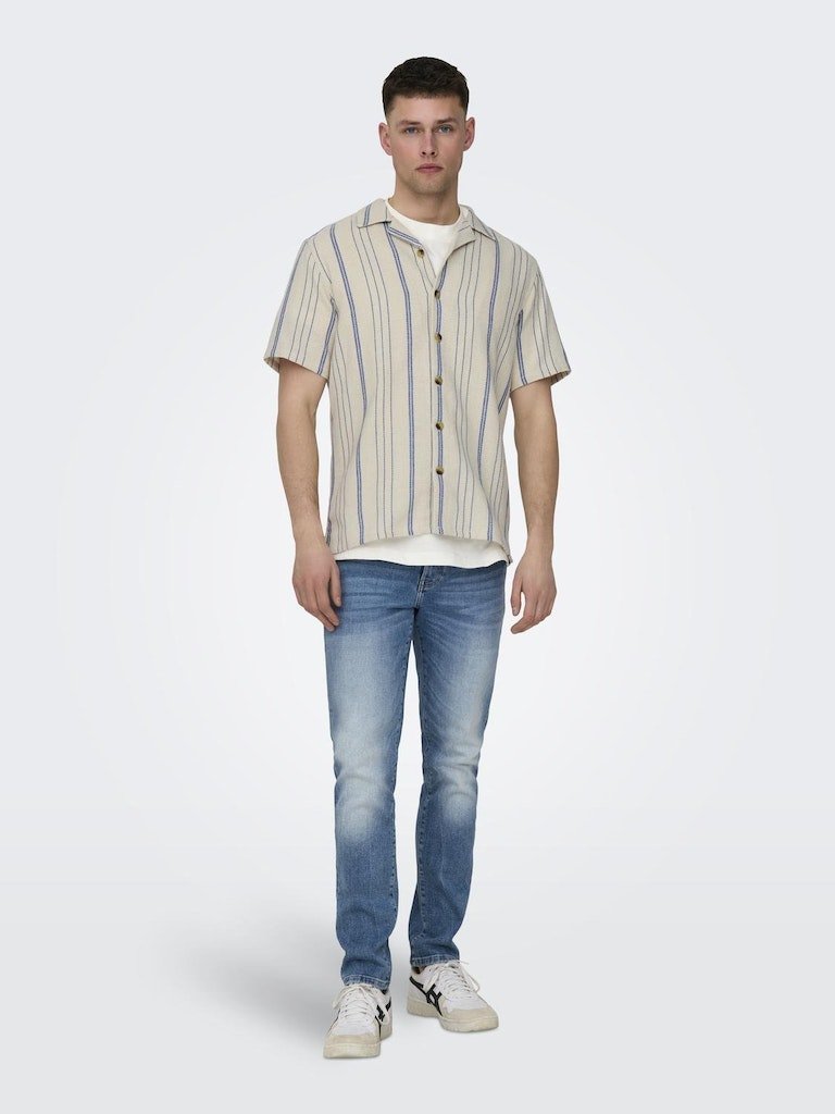 Only & Sons Trev - Kortærmet skjorte i regular fit - HUSET Men & Women (8855745167707)
