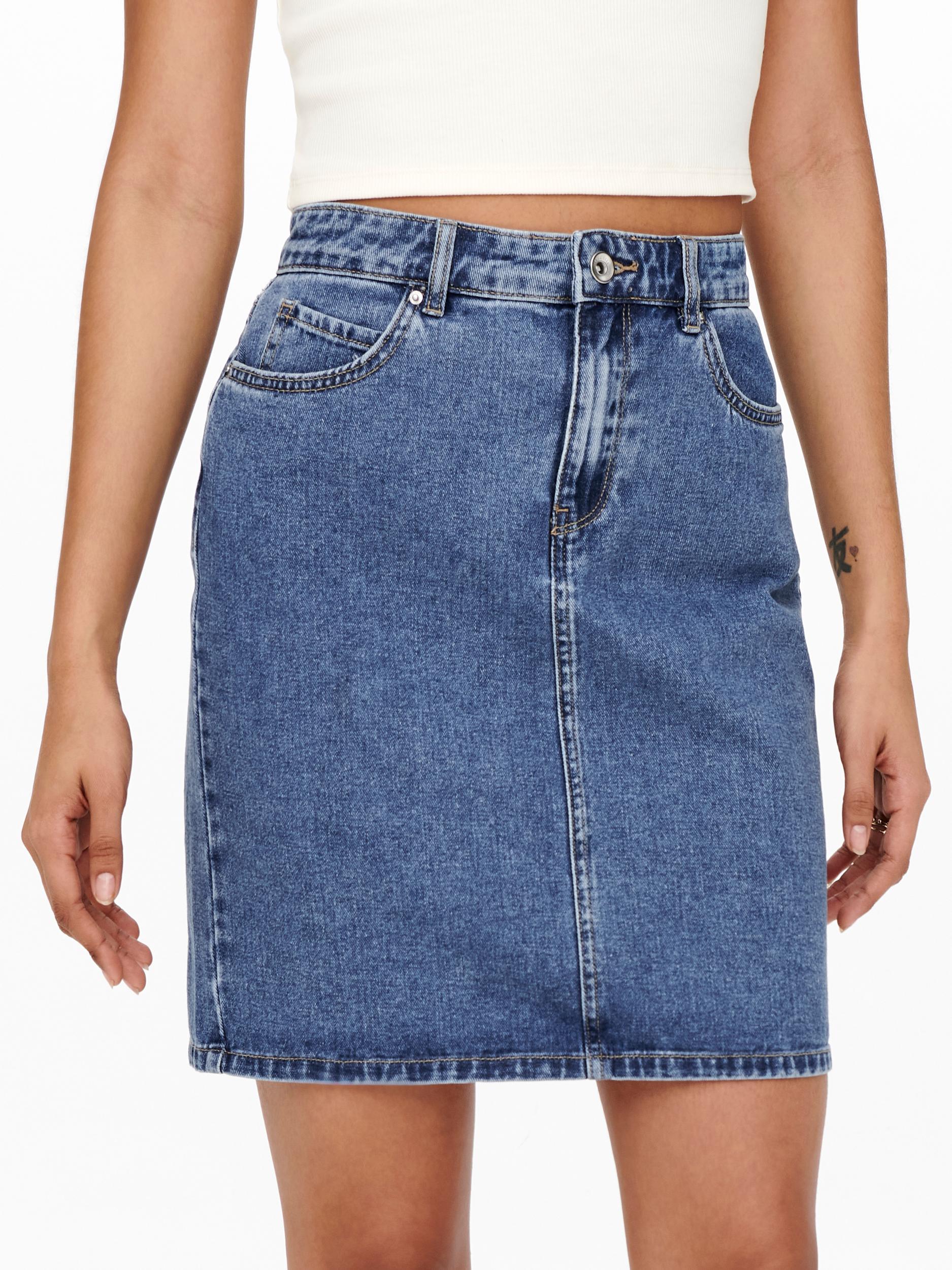 Only Vega - Højtaljet denim nederdel - HUSET Men & Women
