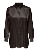 Only Victoria - Brun satin skjorte - HUSET Men & Women (7818893328636)