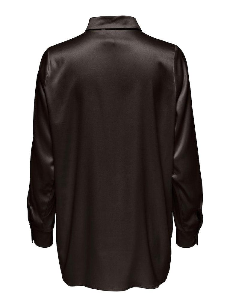Only Victoria - Brun satin skjorte - HUSET Men & Women