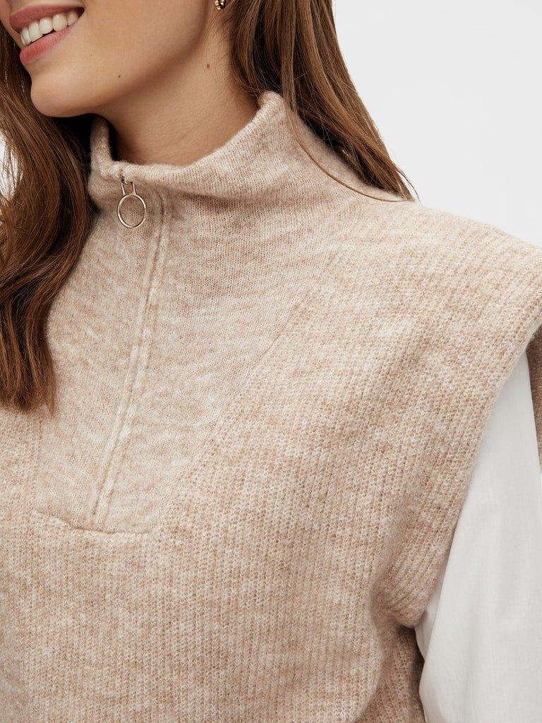 Pieces Erikka - Zip Knit Vest - HUSET Men & Women