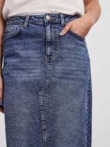 Pieces Jessie - Midi denim nederdel - HUSET Men & Women