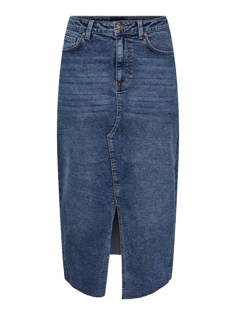 Pieces Jessie - Midi denim nederdel - HUSET Men & Women