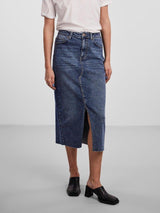Pieces Jessie - Midi denim nederdel - HUSET Men & Women
