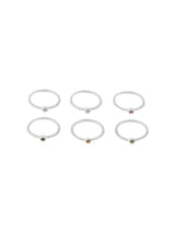 Pieces Saligansa - 6-pak ringe - HUSET Men & Women