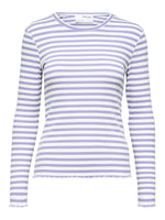 Selected Femme Anna - Stribet langærmet t-shirt - HUSET Men & Women (6549366997071)