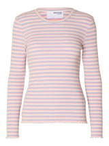 Selected Femme Anna - Stribet langærmet t-shirt - HUSET Men & Women