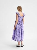Selected Femme Lara - Scallop Sleeve midi dress - HUSET Men & Women