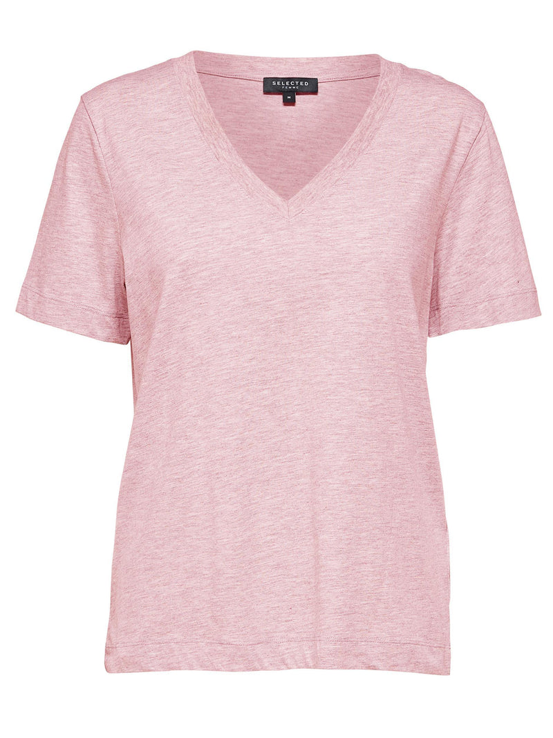 Selected Femme Standard - T-shirt m. v-hals - HUSET Men & Women (6549533917263)