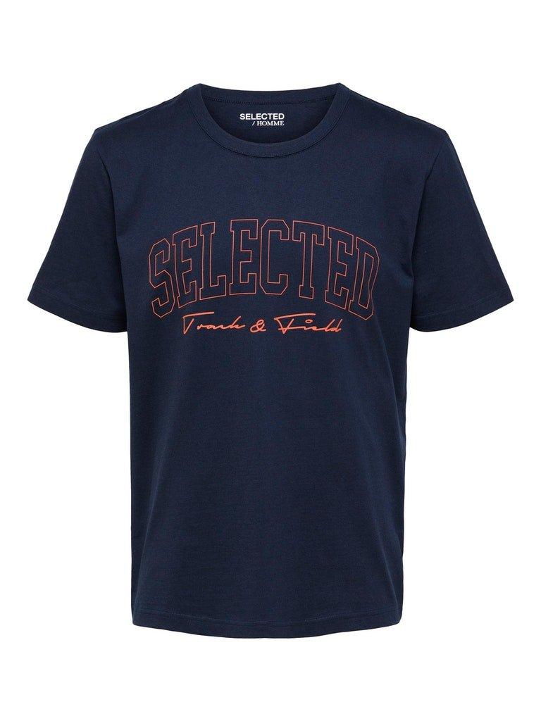Selected Homme Bene - Relax fit T-shirt med logo - HUSET Men & Women