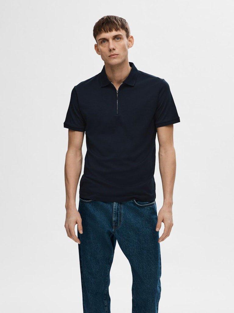 Selected Homme Fave - Polo med lynlås i regular fit - HUSET Men & Women