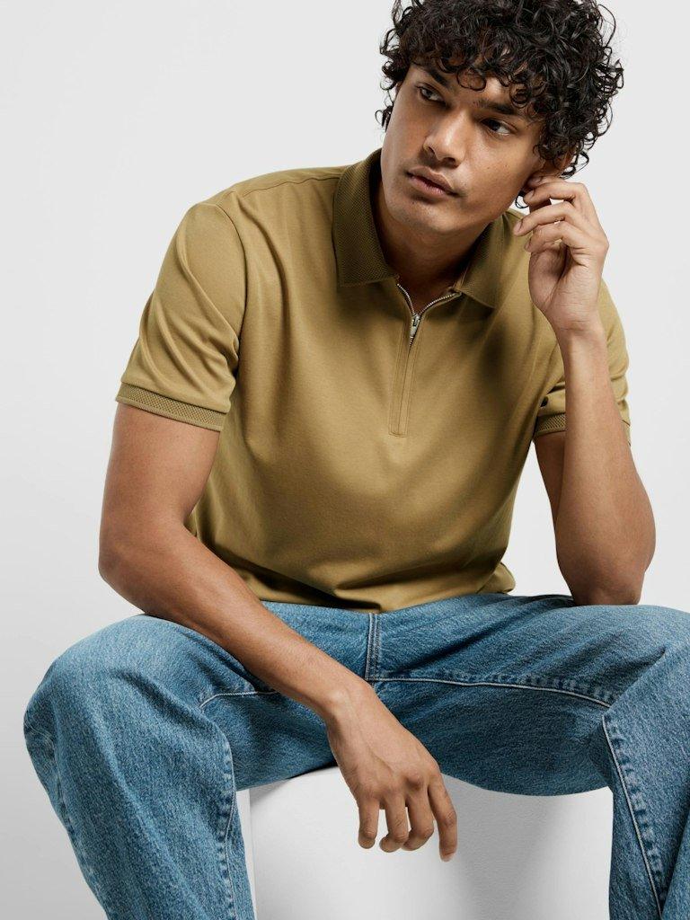 Selected Homme Fave - Polo med lynlås i regular fit - HUSET Men & Women
