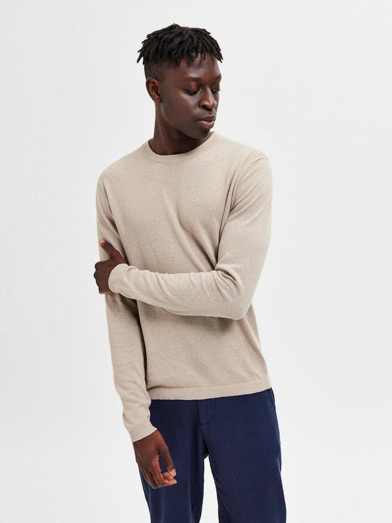 Selected Homme Lake - Hør mix strik - HUSET Men & Women