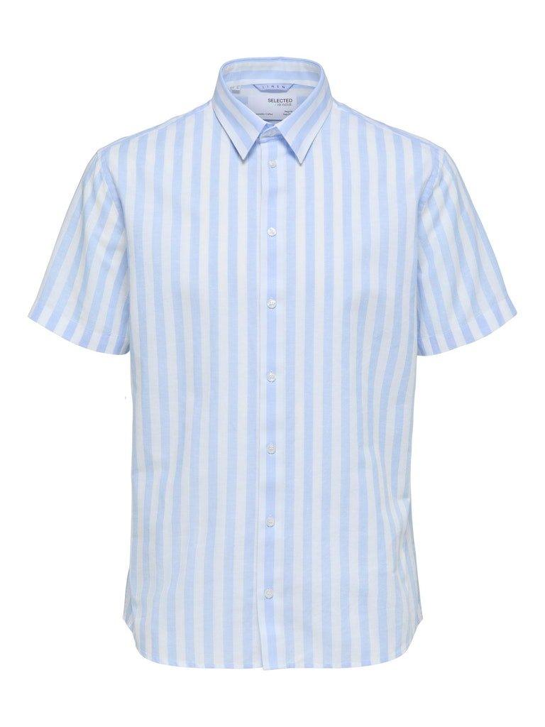 Selected Homme Linen - Regularfit hørmix skjorte m. korte ærmer - HUSET Men & Women