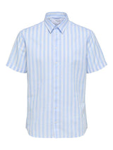 Selected Homme Linen - Regularfit hørmix skjorte m. korte ærmer - HUSET Men & Women