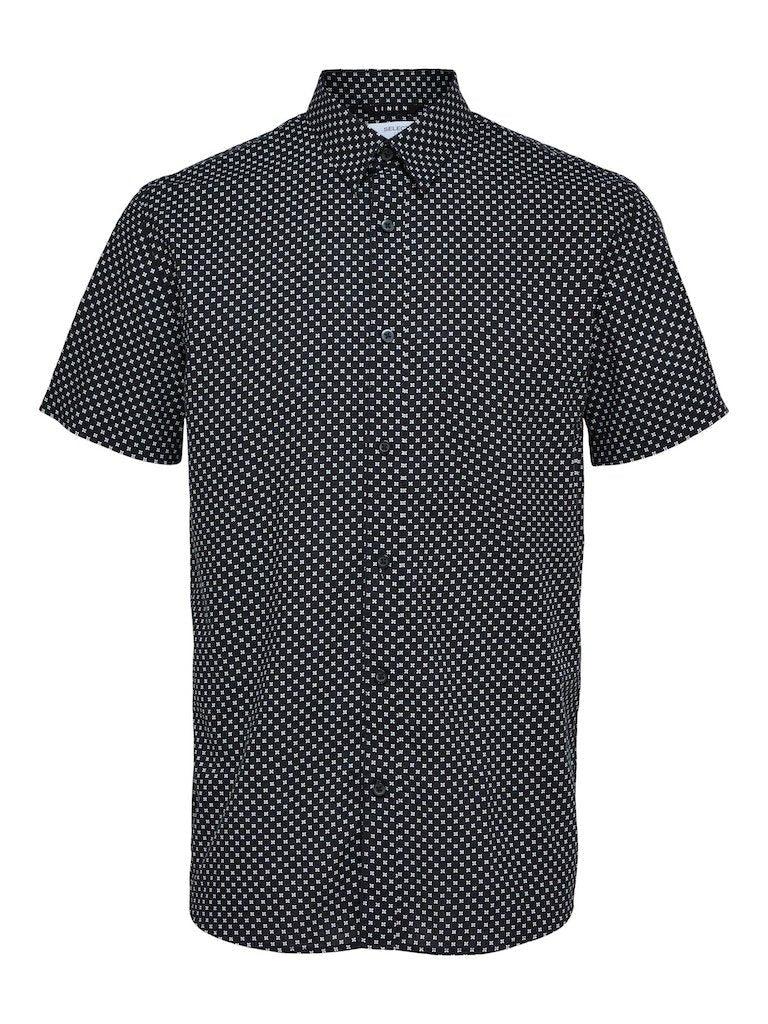 Selected Homme Linen - Regularfit hørmix skjorte m. korte ærmer - HUSET Men & Women