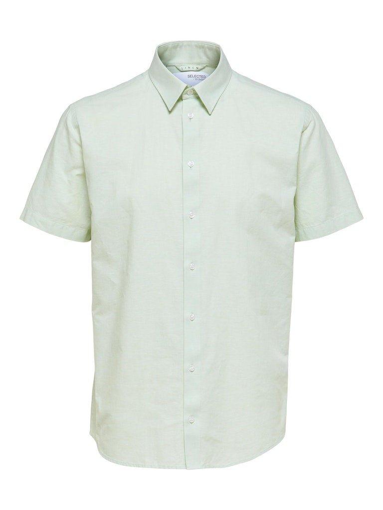 Selected Homme Linen - Regularfit hørmix skjorte m. korte ærmer - HUSET Men & Women