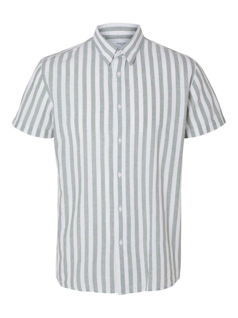 Selected Homme Linen - Regularfit hørmix skjorte m. korte ærmer - HUSET Men & Women