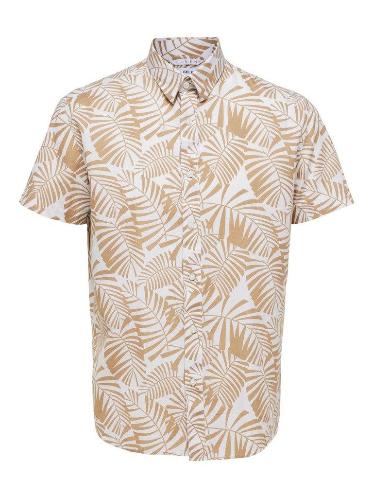 Selected Homme Linen - Regularfit hørmix skjorte m. korte ærmer - HUSET Men & Women