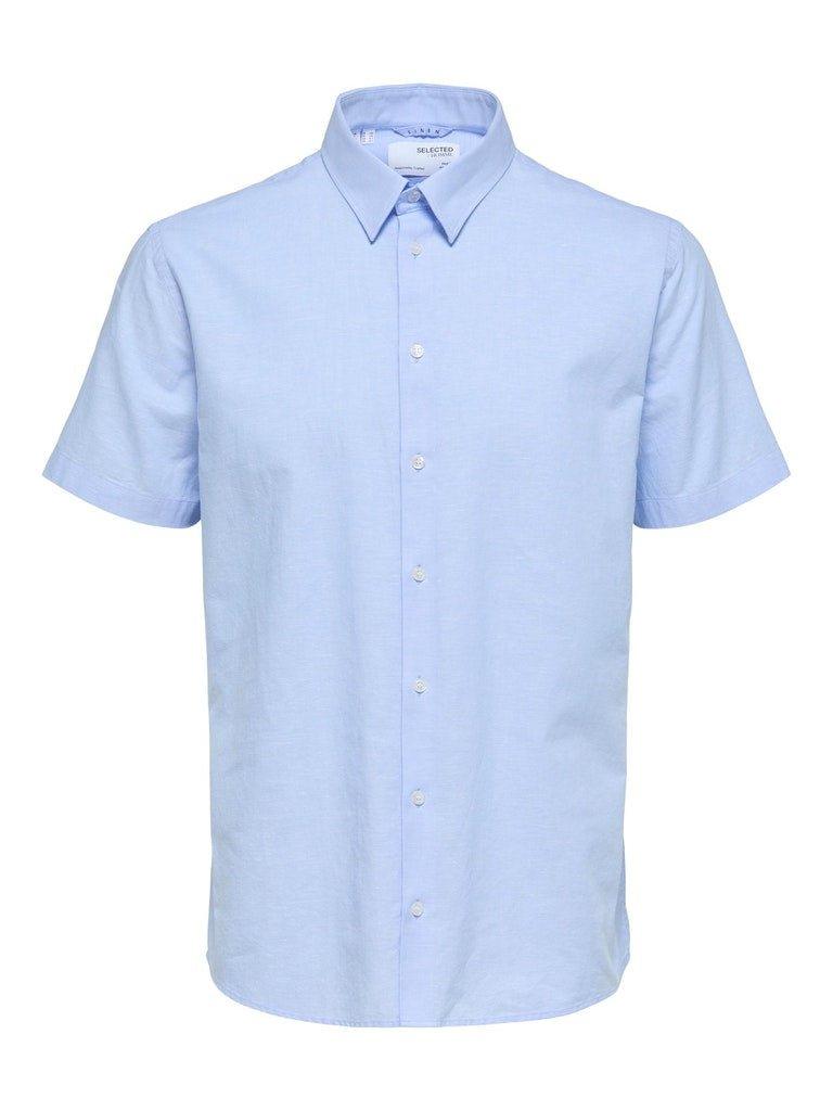 Selected Homme Linen - Regularfit hørmix skjorte m. korte ærmer - HUSET Men & Women
