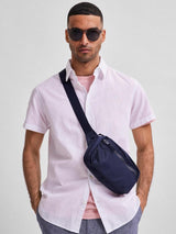 Selected Homme Linen - Regularfit hørskjorte m. korte ærmer - HUSET Men & Women