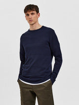 Selected Homme Maine - rundhalset sømandsstrik - HUSET Men & Women