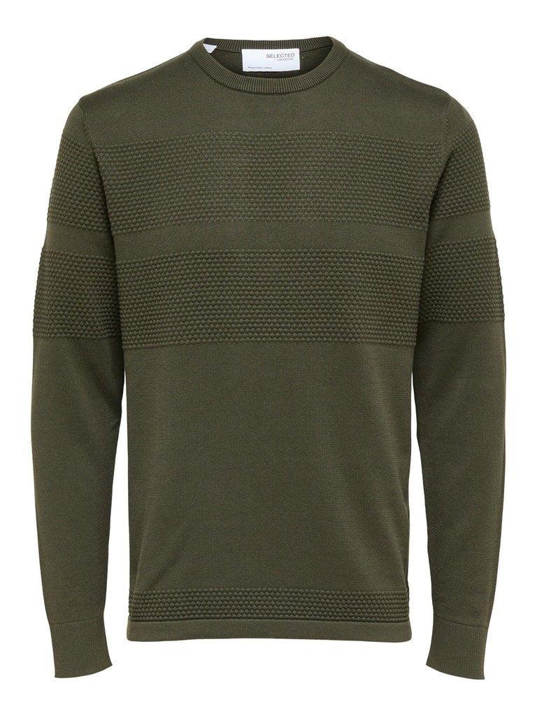 Selected Homme Maine - rundhalset sømandsstrik - HUSET Men & Women
