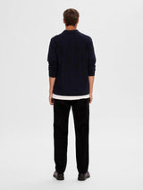 Selected Homme Mattis - Stribet strik cardigan m. lynlås - HUSET Men & Women