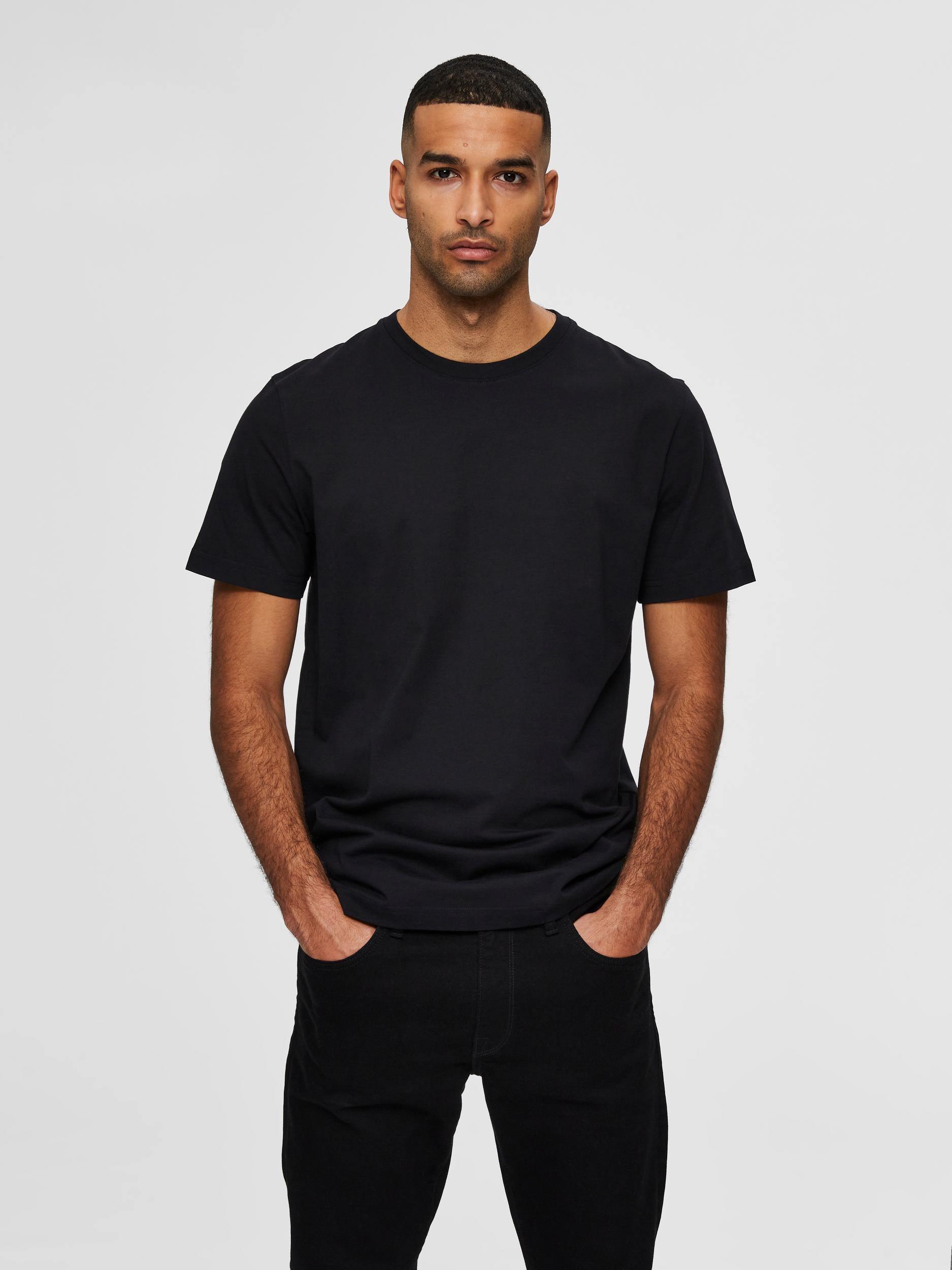 Selected Homme Norman 180 - Basic T-shirt i økologisk bomuld - HUSET Men & Women