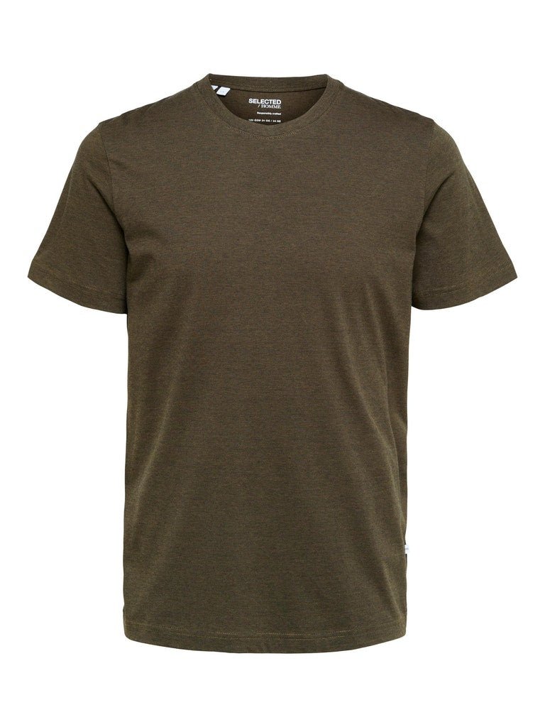 Selected Homme Norman 180 - Melange T-shirt i økologisk bomuld