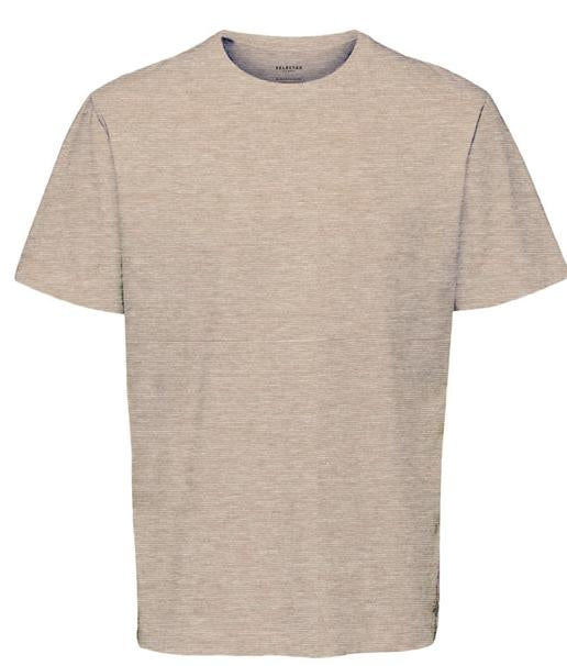 Selected Homme Norman 180 - Melange T-shirt i økologisk bomuld - HUSET Men & Women (6573447708751)