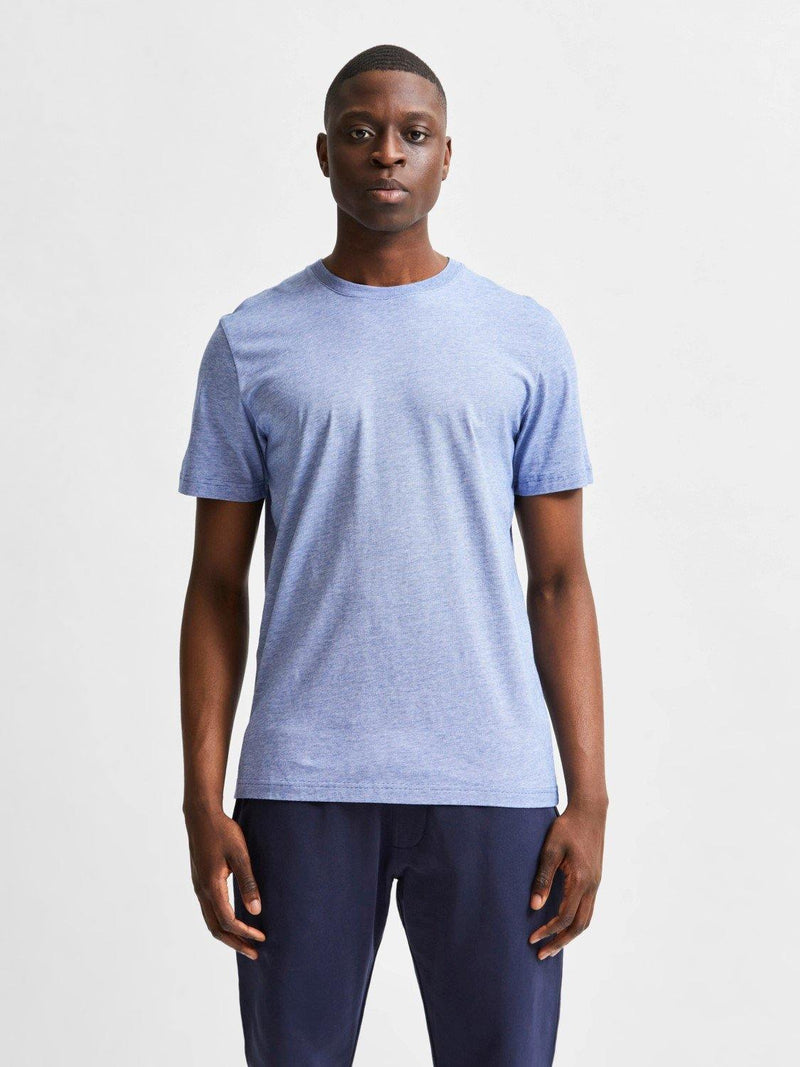 Selected Homme Norman 180 - Melange T-shirt i økologisk bomuld - HUSET Men & Women (6573447708751)