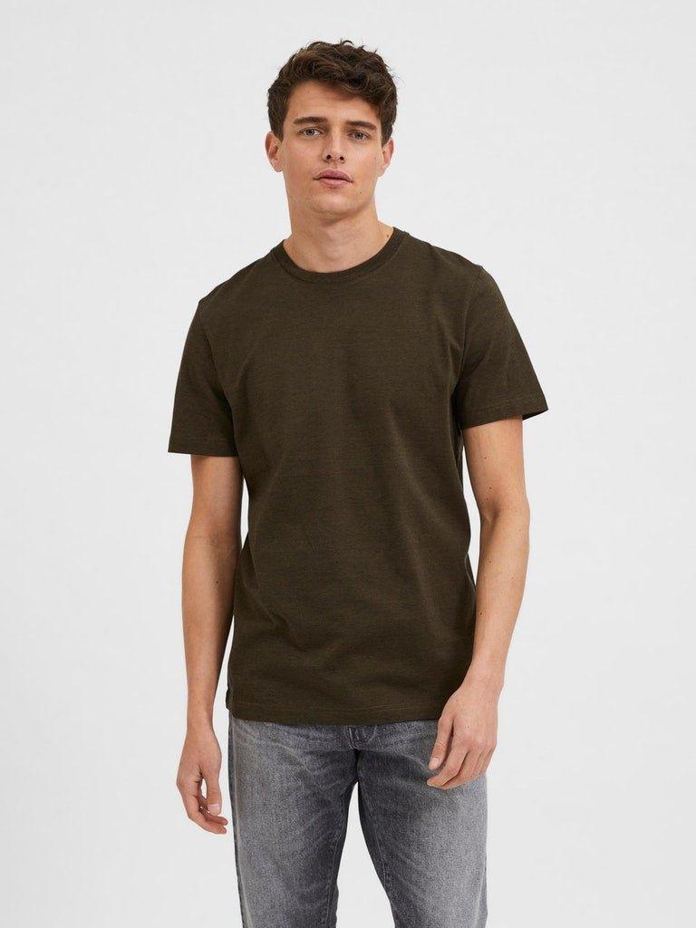 Selected Homme Norman 180 - Melange T-shirt i økologisk bomuld - HUSET Men & Women