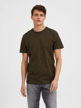 Selected Homme Norman 180 - Melange T-shirt i økologisk bomuld - HUSET Men & Women