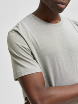 Selected Homme Norman 180 - Melange T-shirt i økologisk bomuld - HUSET Men & Women