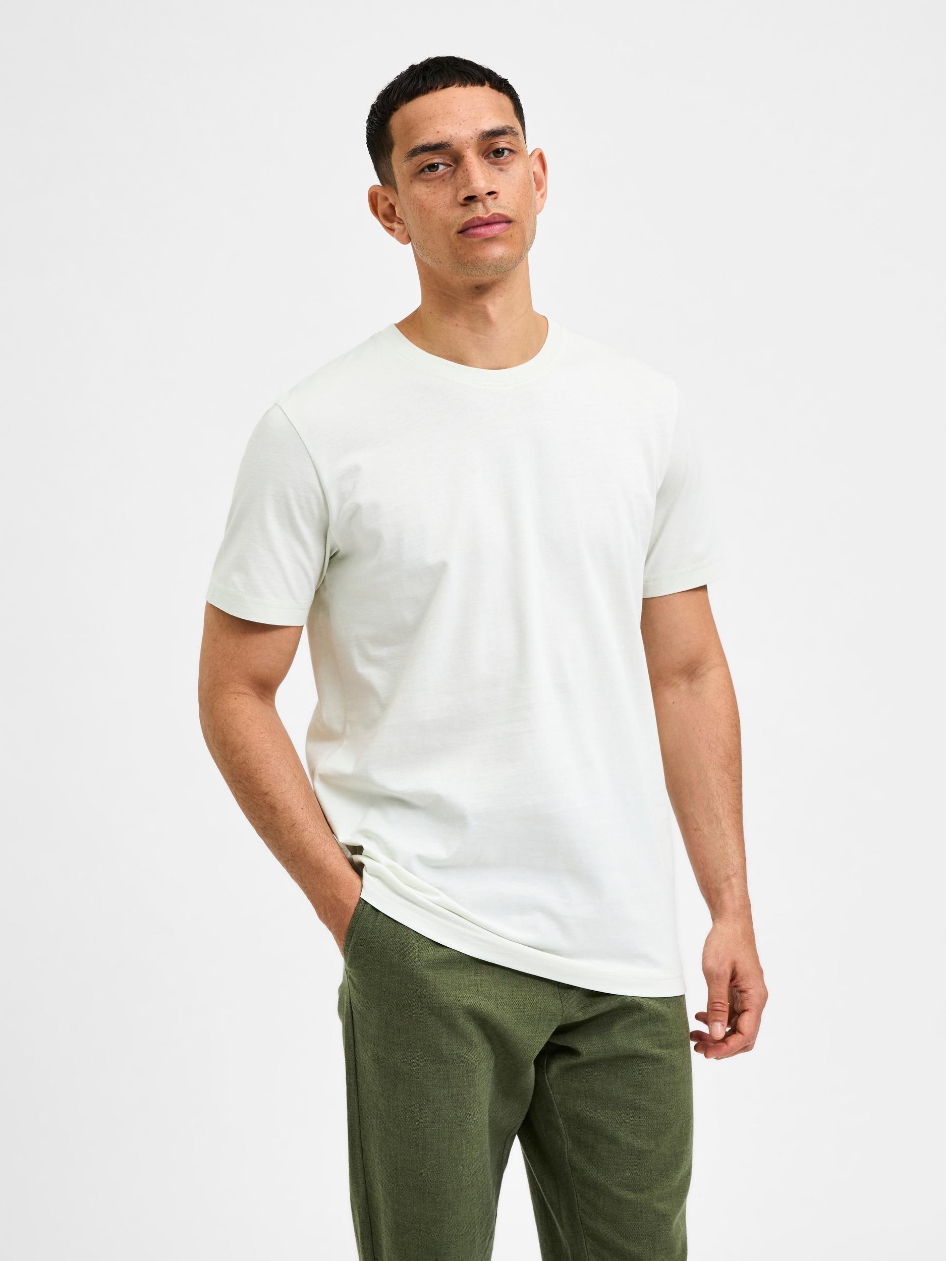 Selected Homme Norman 180 - Melange T-shirt i økologisk bomuld - HUSET Men & Women