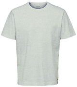 Selected Homme Norman 180 - Melange T-shirt i økologisk bomuld - HUSET Men & Women