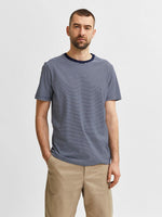 Selected Homme Norman 180 - Stribet T-shirt i økologisk bomuld - HUSET Men & Women (6575099347023)
