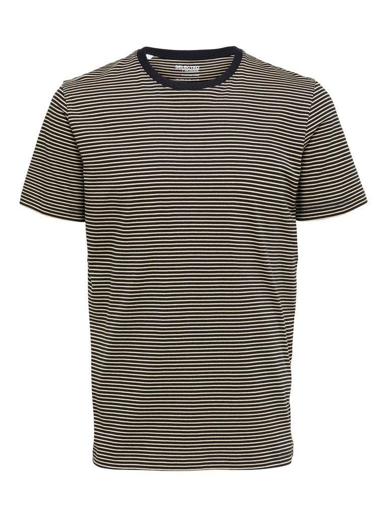 Selected Homme Norman 180 - Stribet T-shirt i økologisk bomuld - HUSET Men & Women