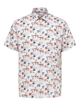 Selected Homme Reg Alfred - Mønstret kortærmet skjorte i regular fit - HUSET Men & Women