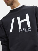 Selected Homme Regmadrid - Sweat med print - HUSET Men & Women (6615235723343)