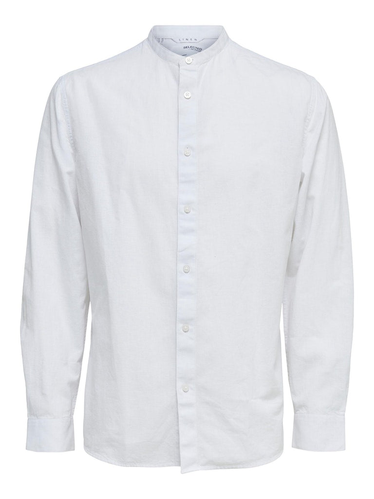 Selected Homme Regnew - Hørmix regular fit skjorte med kinakrave - HUSET Men & Women (7994427998460)