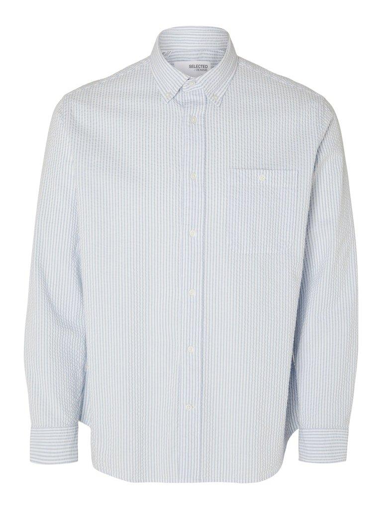 Selected Homme Reil - Seersucker skjorte - HUSET Men & Women