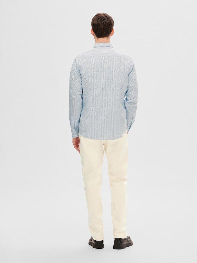 Selected Homme Reil - Seersucker skjorte - HUSET Men & Women